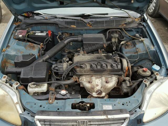 2HGEJ6623TH543097 - 1996 HONDA CIVIC DX BLUE photo 7