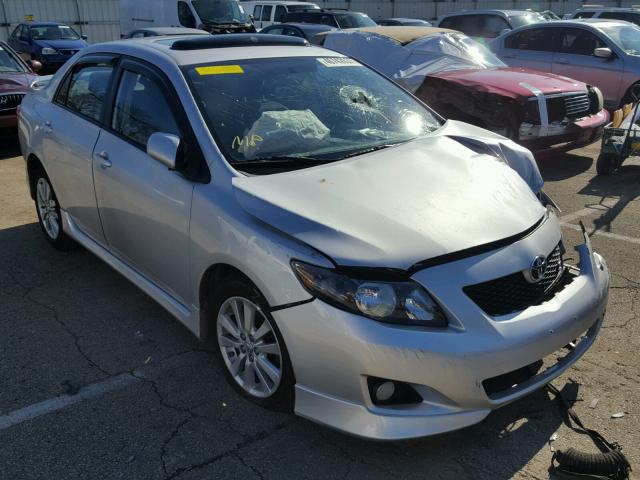 1NXBU4EE8AZ368618 - 2010 TOYOTA COROLLA BA SILVER photo 1