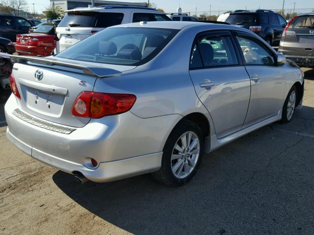 1NXBU4EE8AZ368618 - 2010 TOYOTA COROLLA BA SILVER photo 4