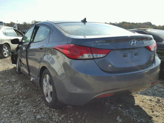 5NPDH4AE3DH318621 - 2013 HYUNDAI ELANTRA GL GRAY photo 3