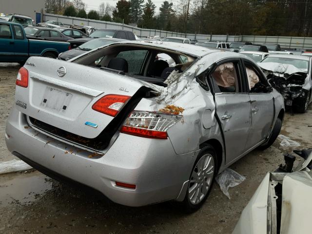 3N1AB7APXEY296440 - 2014 NISSAN SENTRA S SILVER photo 4