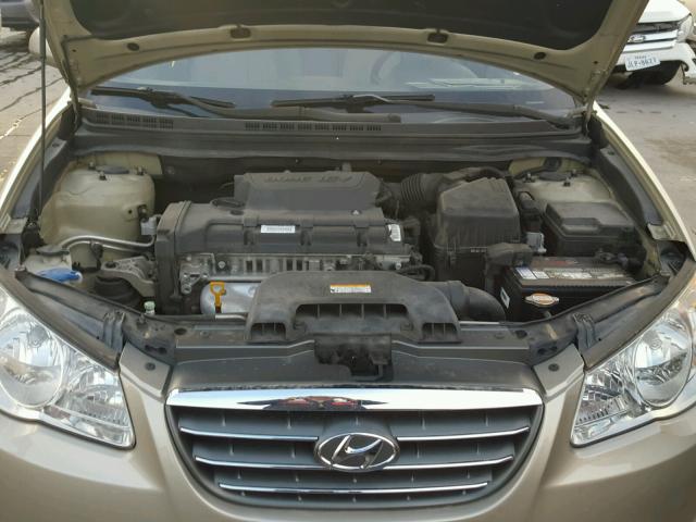 KMHDU46D19U603810 - 2009 HYUNDAI ELANTRA GL GOLD photo 7