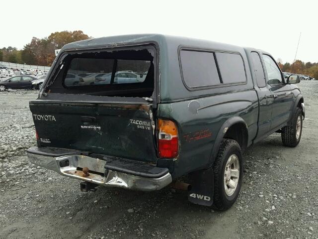 4TAWN72N2XZ480363 - 1999 TOYOTA TACOMA GREEN photo 4