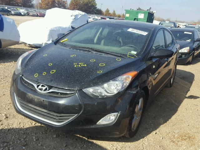 KMHDH4AE8CU261624 - 2012 HYUNDAI ELANTRA GL BLACK photo 2