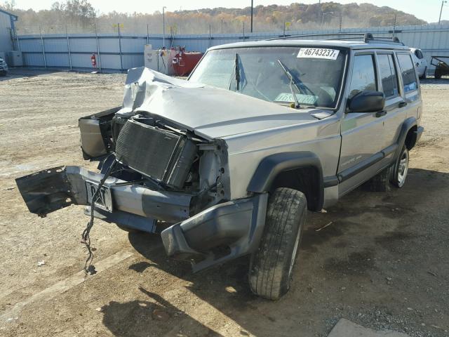 1J4FT48S21L589819 - 2001 JEEP CHEROKEE S GRAY photo 2