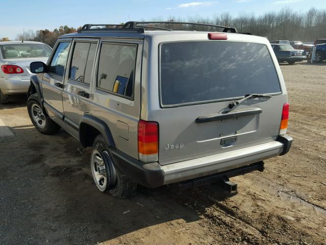 1J4FT48S21L589819 - 2001 JEEP CHEROKEE S GRAY photo 3