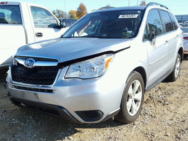 JF2SJADC1FH494249 - 2015 SUBARU FORESTER 2 SILVER photo 2