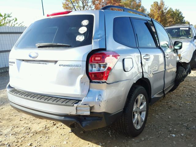 JF2SJADC1FH494249 - 2015 SUBARU FORESTER 2 SILVER photo 4