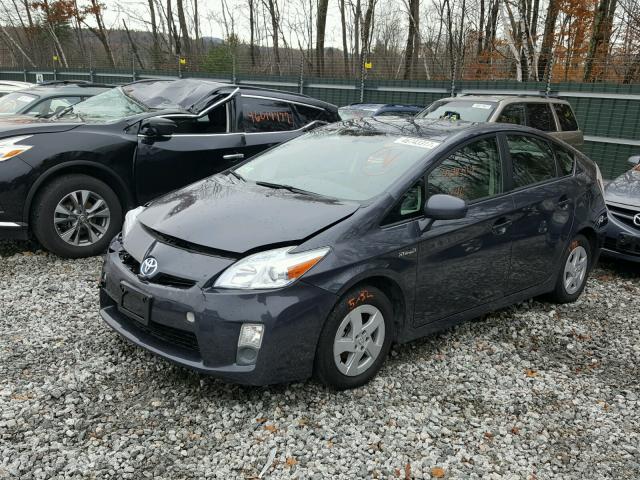 JTDKN3DUXA0028091 - 2010 TOYOTA PRIUS GRAY photo 2