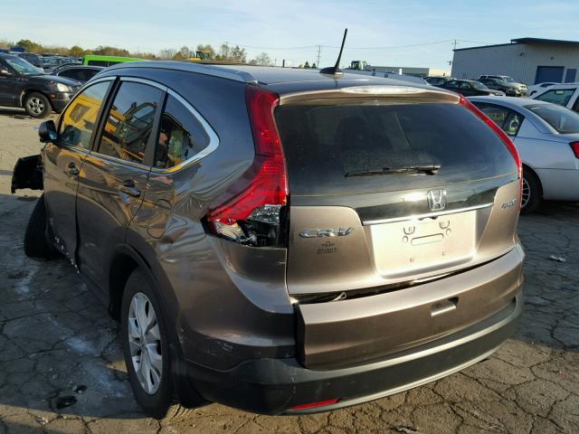 5J6RM4H73CL006635 - 2012 HONDA CR-V EXL GRAY photo 3