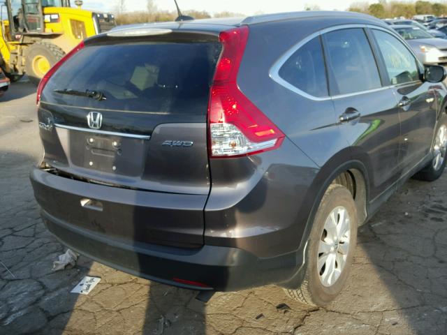 5J6RM4H73CL006635 - 2012 HONDA CR-V EXL GRAY photo 4