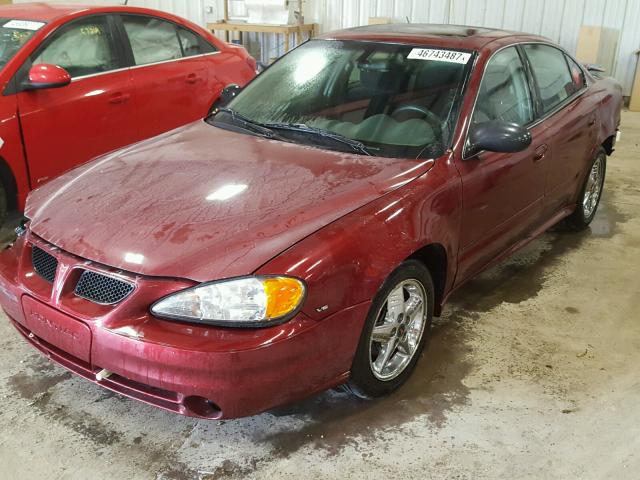 1G2NF52E03C285784 - 2003 PONTIAC GRAND AM S MAROON photo 2