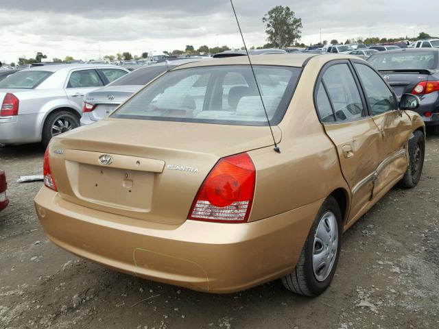 KMHDN46DX4U892854 - 2004 HYUNDAI ELANTRA GL GOLD photo 4