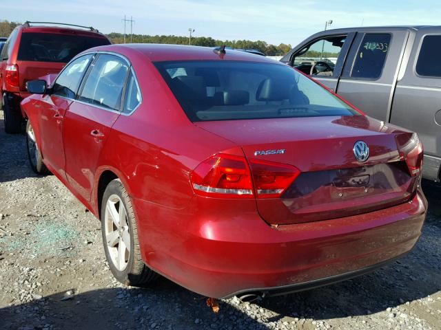 1VWAT7A35FC106753 - 2015 VOLKSWAGEN PASSAT S RED photo 3