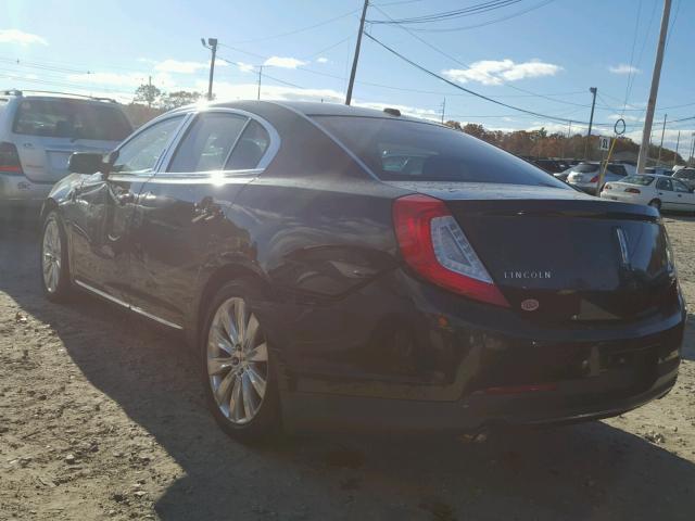 1LNHL9FT1DG606304 - 2013 LINCOLN MKS BLACK photo 3