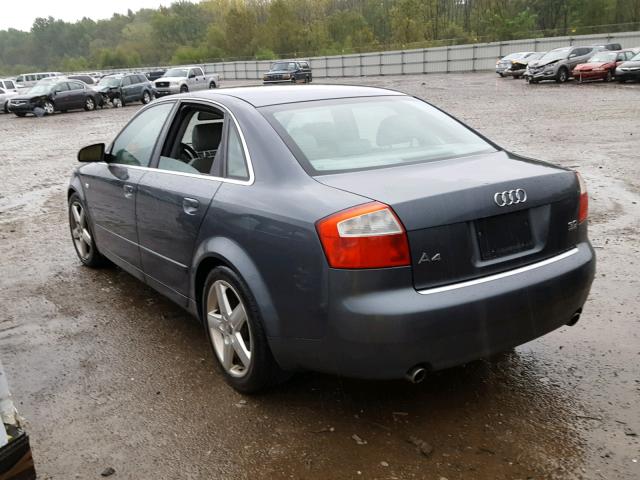 WAULT68E93A151275 - 2003 AUDI A4 3.0 QUA GRAY photo 3