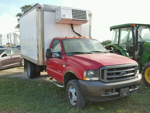 1FDXF46P84EB85654 - 2004 FORD F450 SUPER RED photo 1