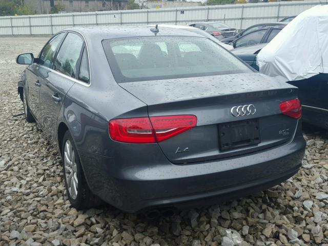 WAUBFAFL9DN037410 - 2013 AUDI A4 PREMIUM GRAY photo 3