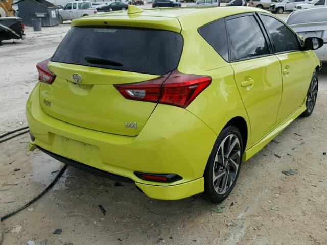 JTNKARJE8GJ514196 - 2016 TOYOTA SCION IM GREEN photo 4