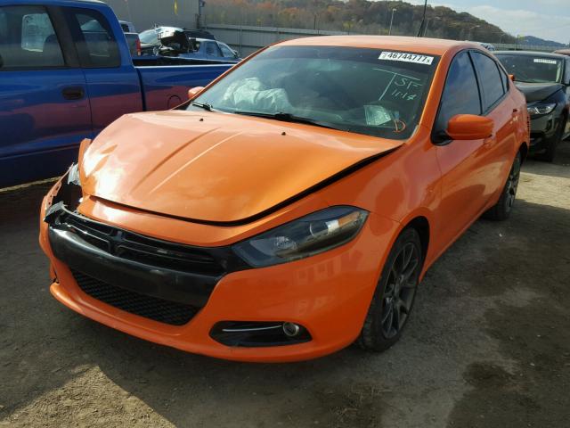 1C3CDFBA2DD296250 - 2013 DODGE DART SXT ORANGE photo 2