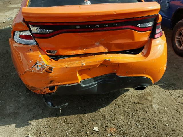 1C3CDFBA2DD296250 - 2013 DODGE DART SXT ORANGE photo 9