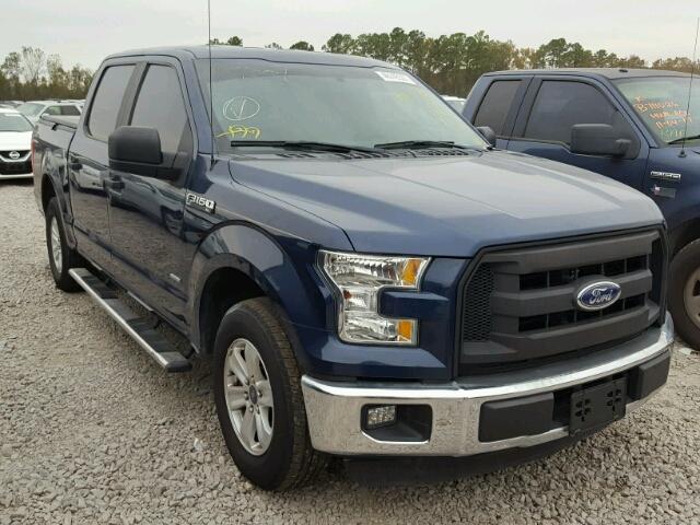 1FTEW1CP2FFA79342 - 2015 FORD F150 BLUE photo 1