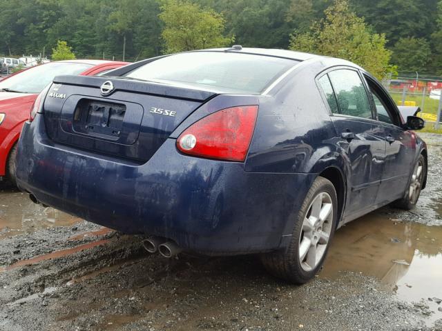 1N4BA41E15C842932 - 2005 NISSAN MAXIMA SE BLUE photo 4