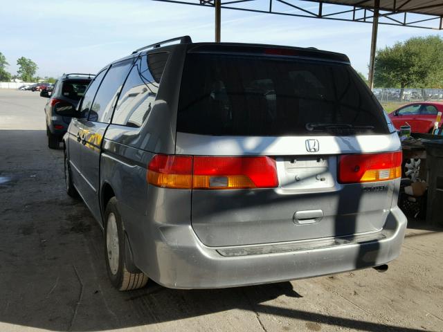 5FNRL18952B035080 - 2002 HONDA ODYSSEY EX GRAY photo 3