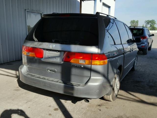 5FNRL18952B035080 - 2002 HONDA ODYSSEY EX GRAY photo 4