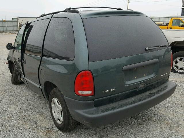 2B4GP253XYR574032 - 2000 DODGE CARAVAN GREEN photo 3