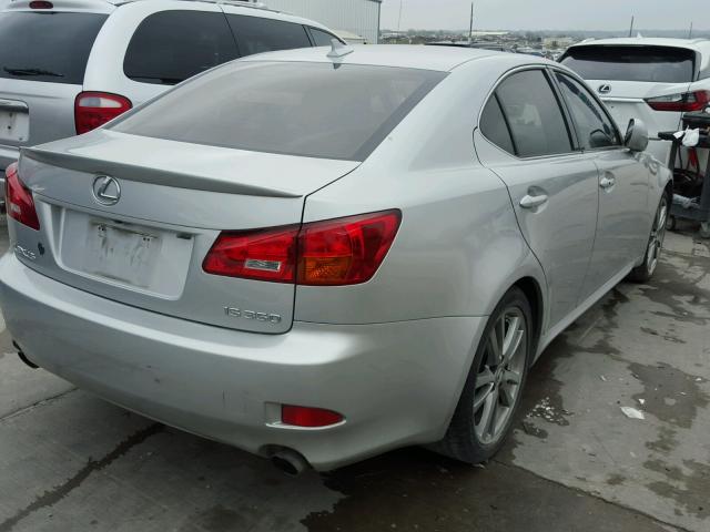 JTHBE262385019508 - 2008 LEXUS IS 350 SILVER photo 4