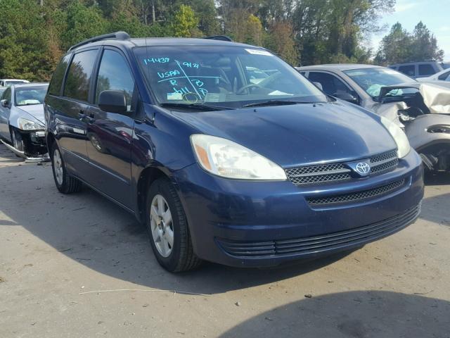 5TDZA23CX4S019647 - 2004 TOYOTA SIENNA CE BLUE photo 1