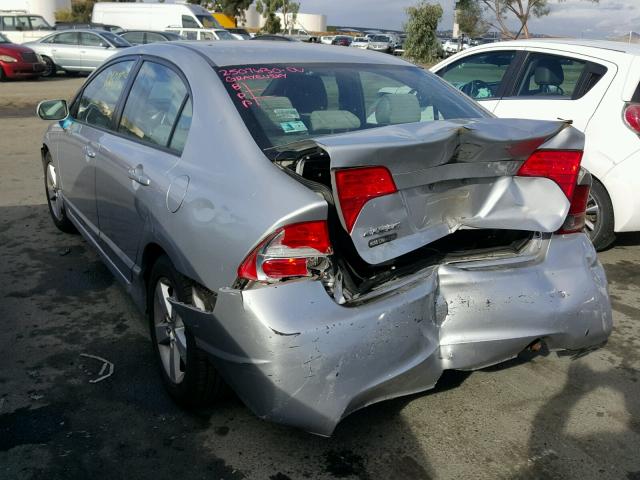 2HGFA16898H303569 - 2008 HONDA CIVIC EX SILVER photo 3