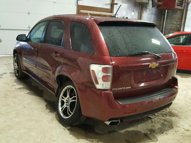 2CNDL037186283542 - 2008 CHEVROLET EQUINOX SP MAROON photo 3