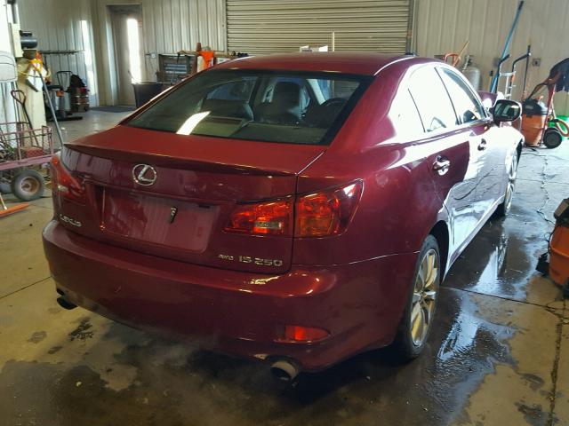 JTHCK262662001581 - 2006 LEXUS IS RED photo 4