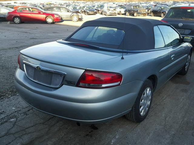 1C3EL45R55N658052 - 2005 CHRYSLER SEBRING TEAL photo 4