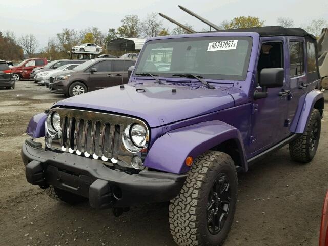 1C4HJWEG3GL179359 - 2016 JEEP WRANGLER U PURPLE photo 2