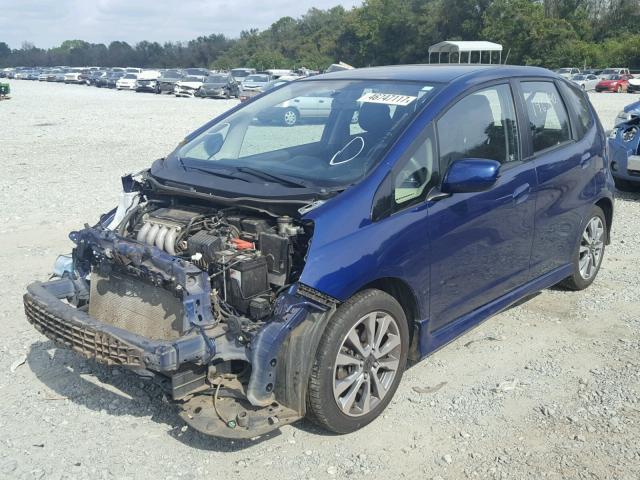 JHMGE8H5XCC006498 - 2012 HONDA FIT SPORT BLUE photo 2