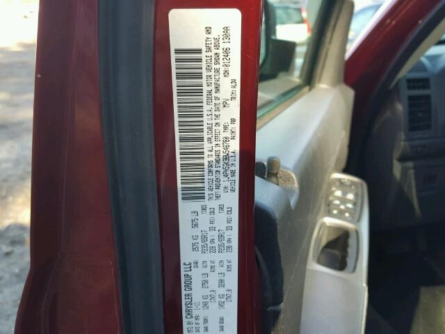 1J4PN5GK9BW546780 - 2011 JEEP LIBERTY LI RED photo 10