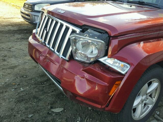 1J4PN5GK9BW546780 - 2011 JEEP LIBERTY LI RED photo 9