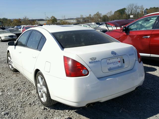 1N4BA41E76C834657 - 2006 NISSAN MAXIMA SE WHITE photo 3