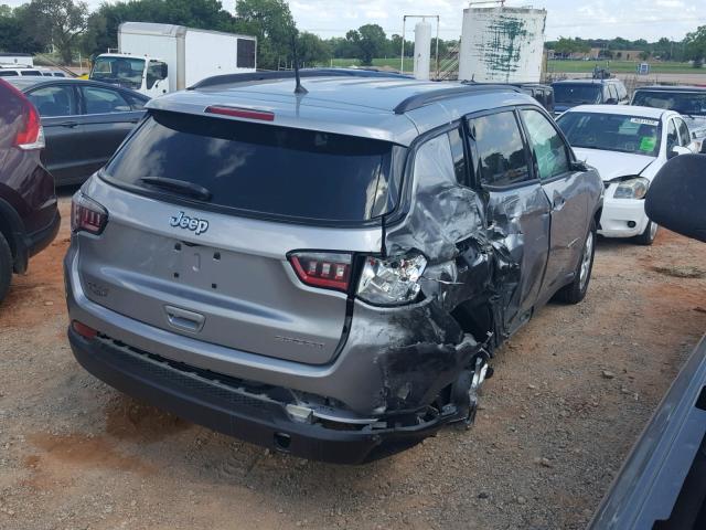 3C4NJCAB8HT668504 - 2017 JEEP COMPASS SP SILVER photo 4