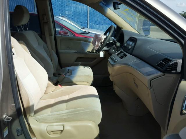 5FNRL3H24AB032751 - 2010 HONDA ODYSSEY LX BEIGE photo 5