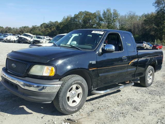 2FTRX17202CA95008 - 2002 FORD F150 BLACK photo 2