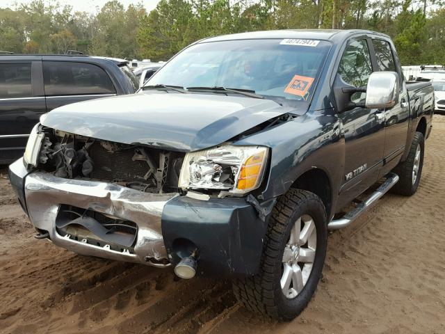 1N6BA07B65N528386 - 2005 NISSAN TITAN XE BLUE photo 2