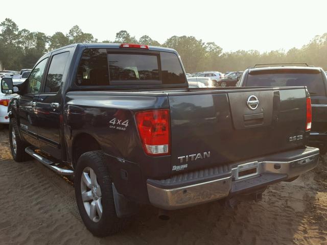 1N6BA07B65N528386 - 2005 NISSAN TITAN XE BLUE photo 3