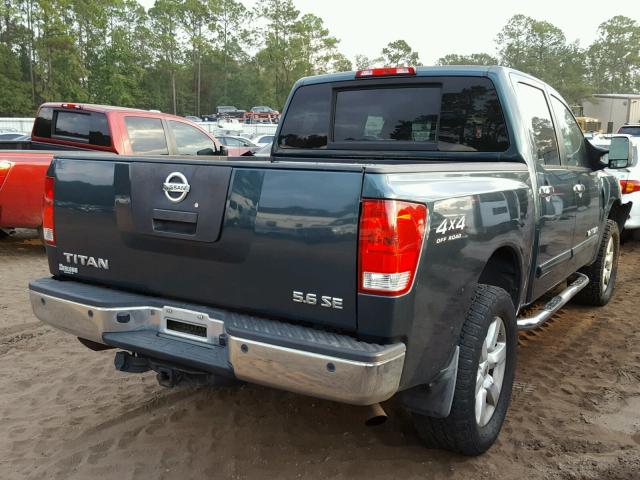 1N6BA07B65N528386 - 2005 NISSAN TITAN XE BLUE photo 4