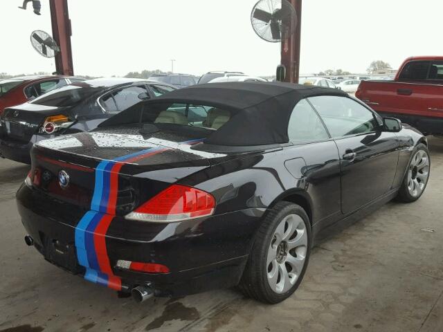 WBAEK73475B326636 - 2005 BMW 645 CI AUT BLACK photo 4