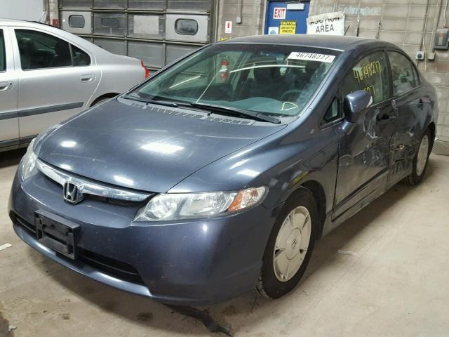 JHMFA36257S019951 - 2007 HONDA CIVIC BLUE photo 2