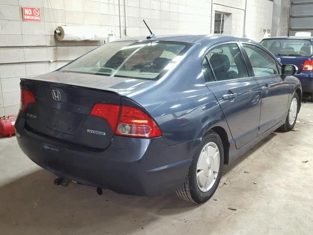 JHMFA36257S019951 - 2007 HONDA CIVIC BLUE photo 4